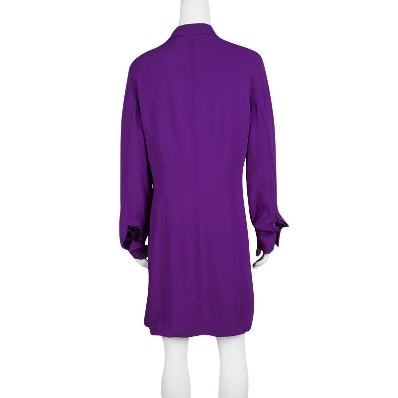 Beautiful and stylish, this Stella McCartney dress is a true example of the brand's superlative designs. Mirror a celebrity style by pairing this purple dress with high stilettos. It is made from blended fabric and is an impeccable balance of pure