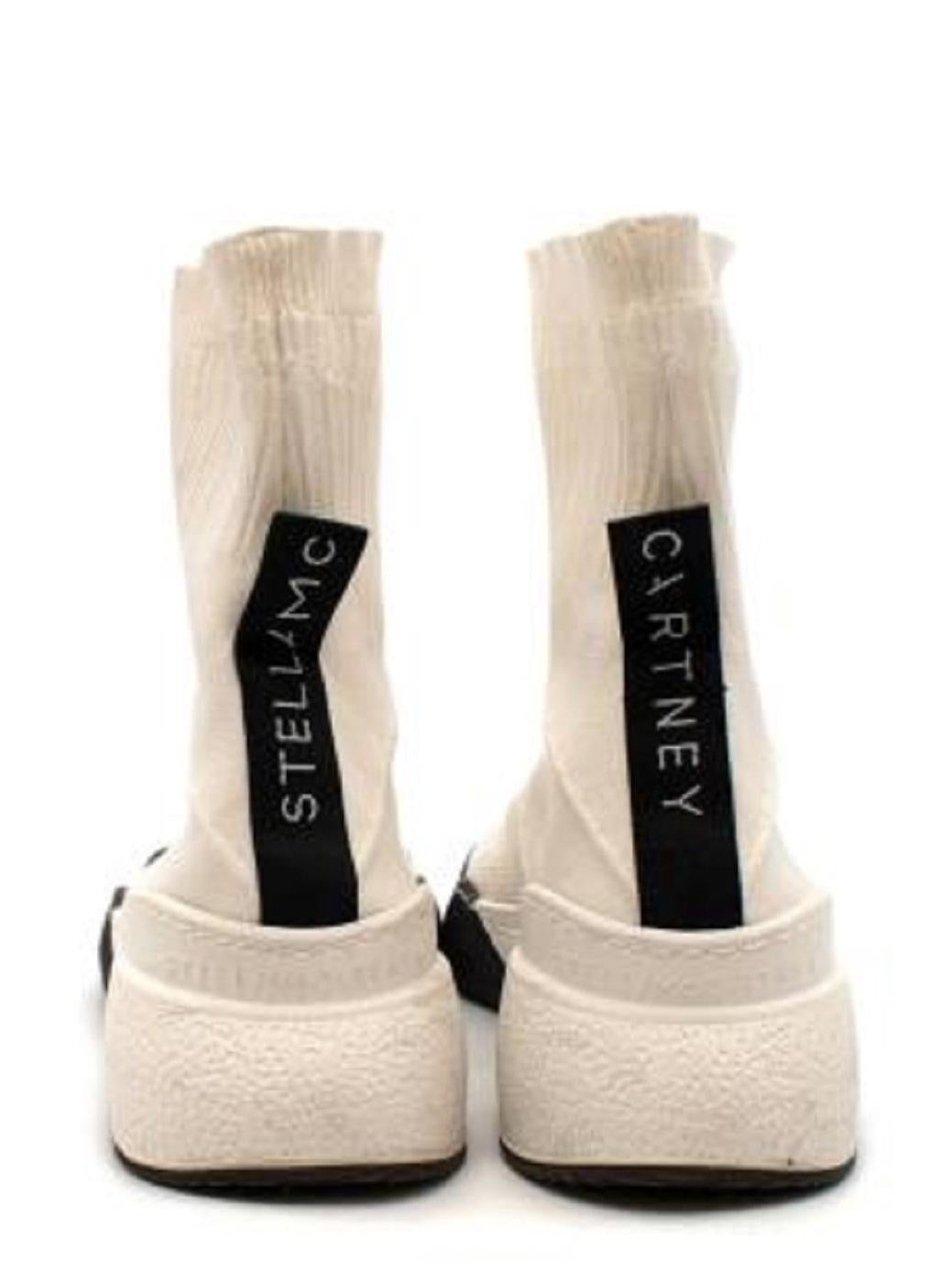 Stella McCartney White Chunky Sock Boots For Sale 1