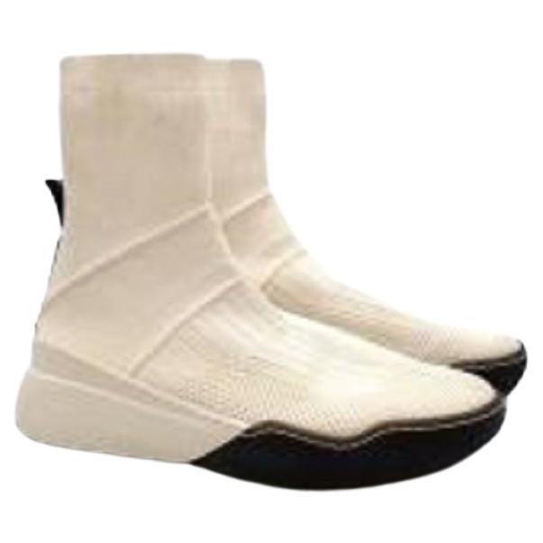 Stella McCartney White Chunky Sock Boots For Sale