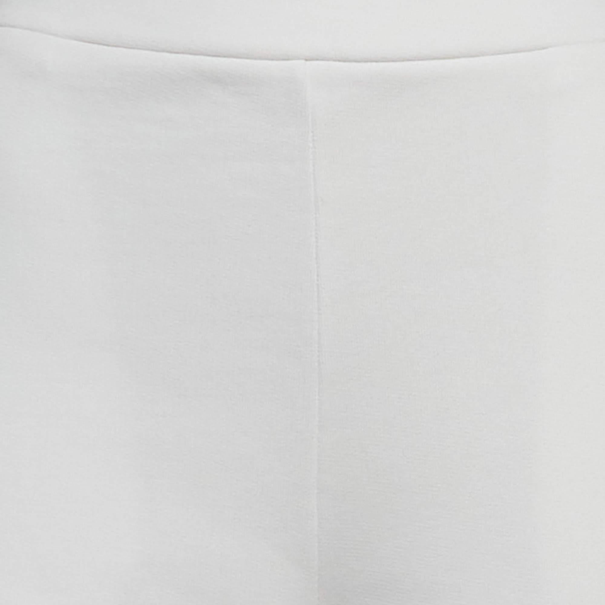 Stella McCartney White Cotton Wide-Leg Sweatpants M In Good Condition For Sale In Dubai, Al Qouz 2