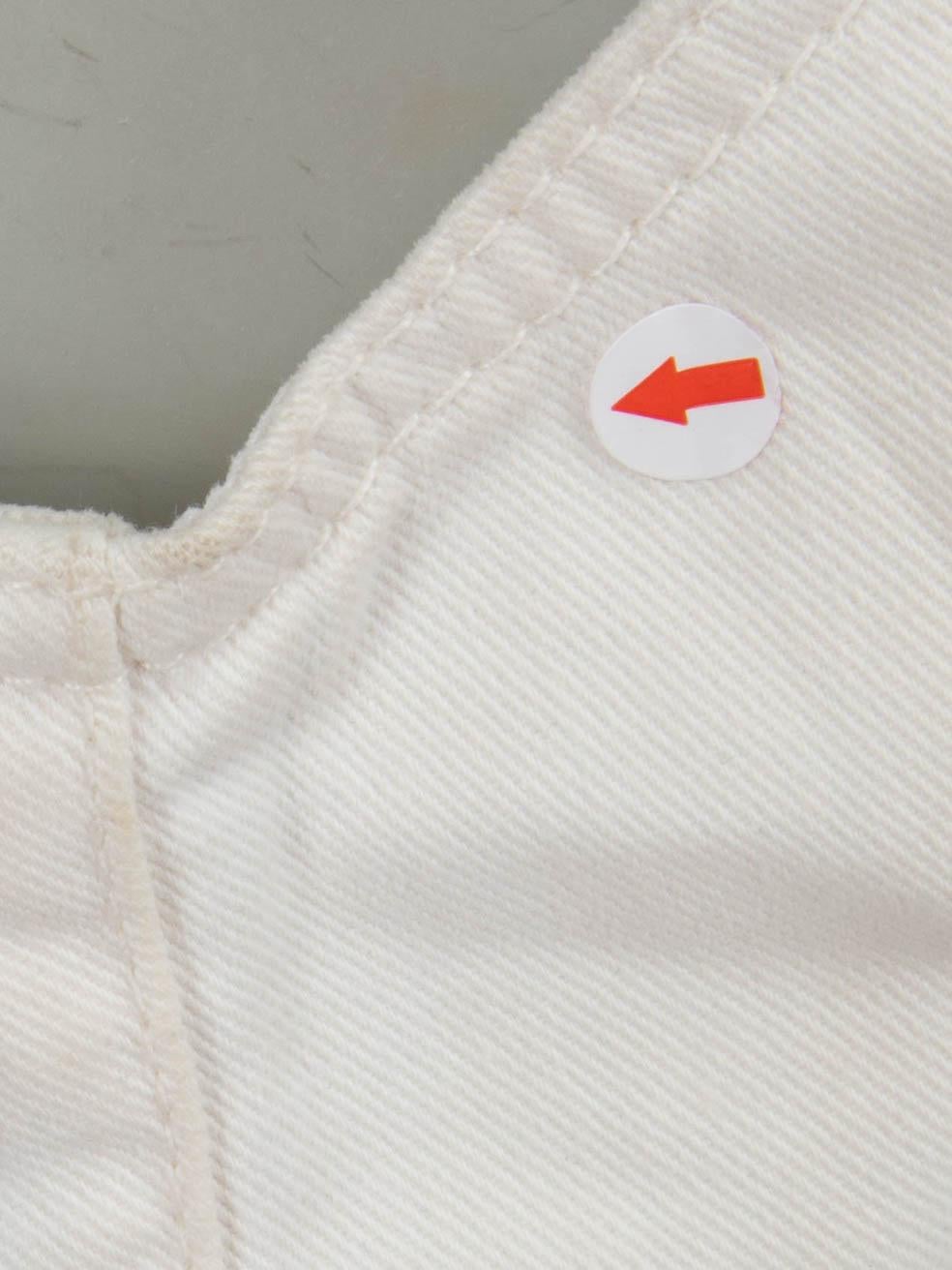 Women's Stella McCartney White Denim Cut Out Mini Dress Size M For Sale