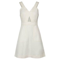 Stella McCartney White Denim Cut Out Mini Dress Size M