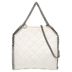 Stella McCartney White Faux Suede Mini Falabella Tote