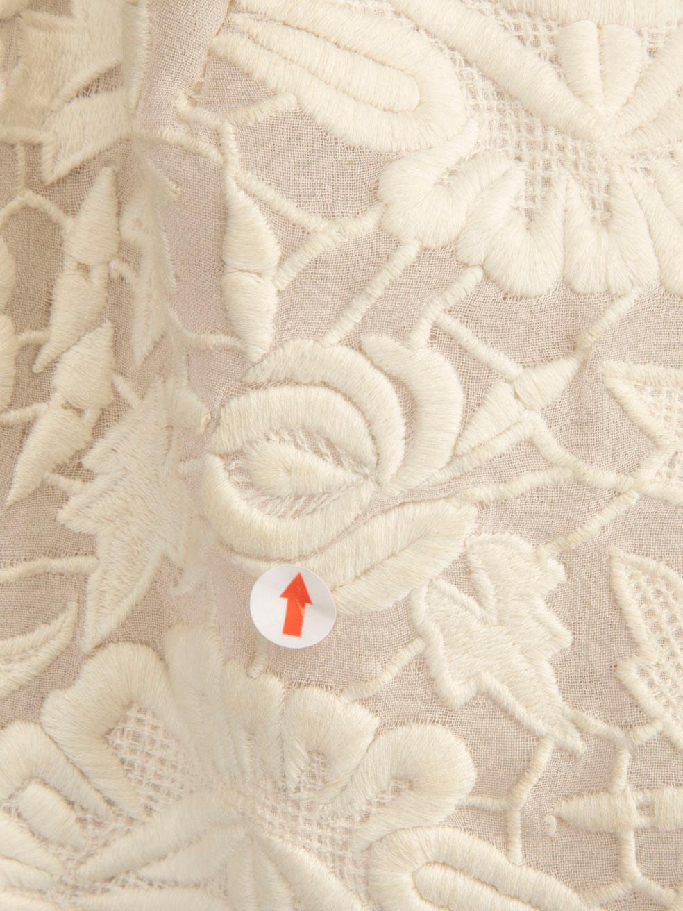 Stella McCartney Weißes Maxikleid mit Blumenmuster und Spitze Größe XS Damen im Angebot