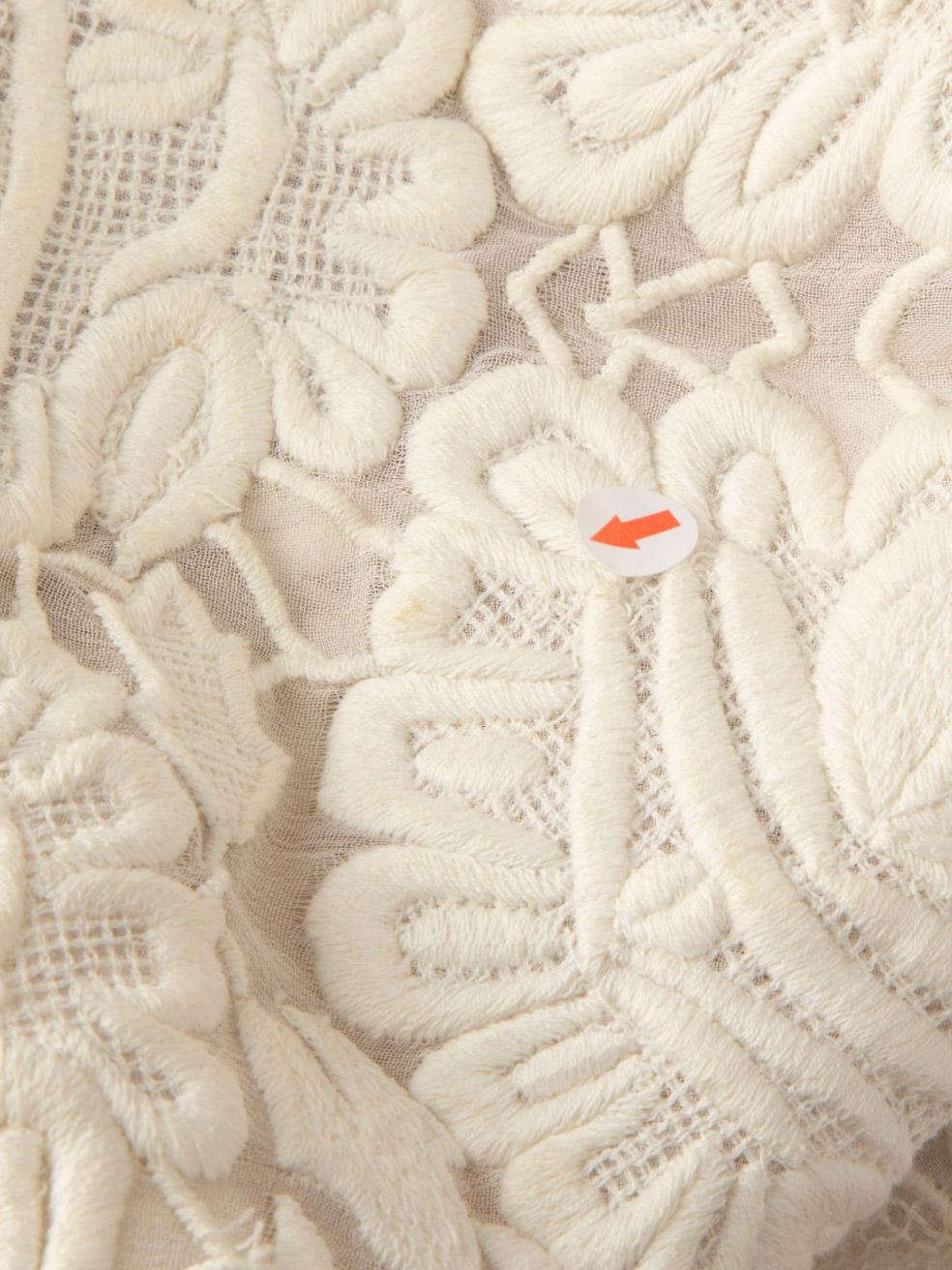 Stella McCartney Weißes Maxikleid mit Blumenmuster und Spitze Größe XS im Angebot 4
