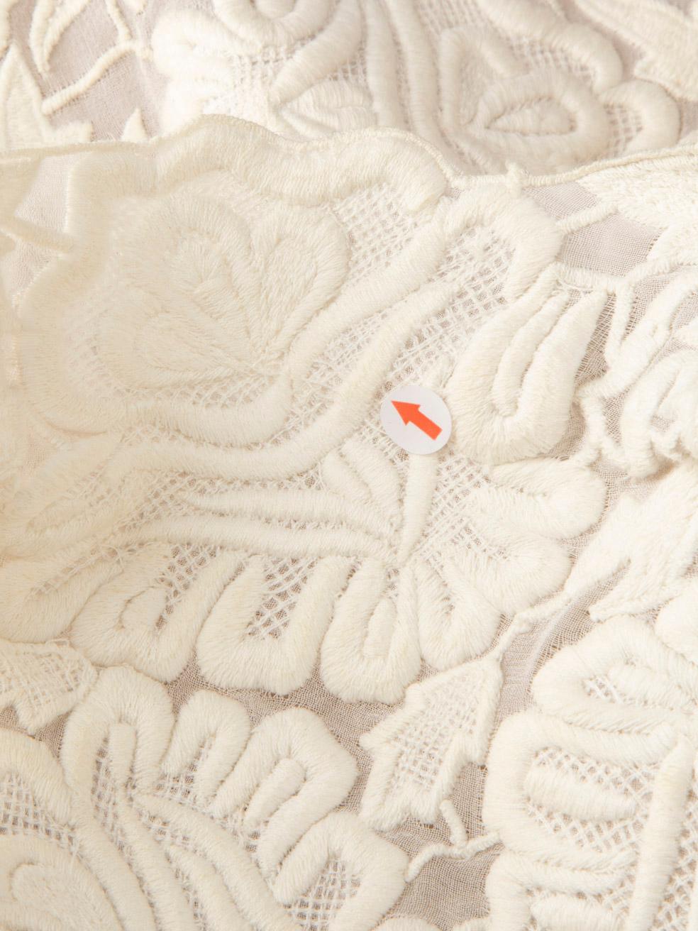 Stella McCartney Weißes Maxikleid mit Blumenmuster und Spitze Größe XS im Angebot 5