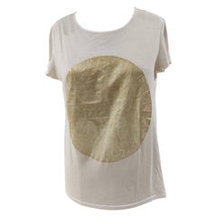 Stella McCartney t-shirt blanc et or