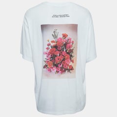 Stella McCartney White Graphic Print Half Sleeve T-Shirt XL