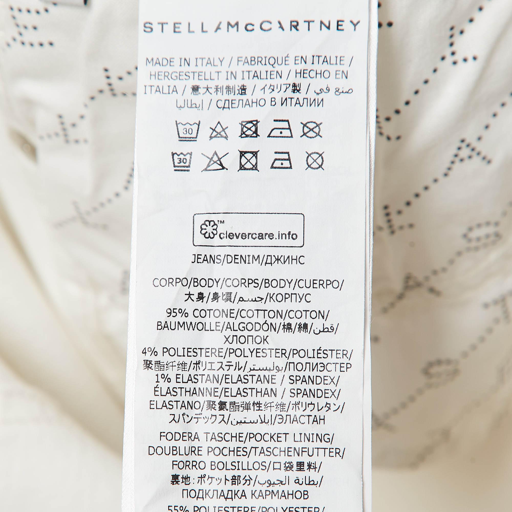 De las mujeres Stella McCartney Vaqueros estampados con dobladillo blanco M Cintura 28 en venta