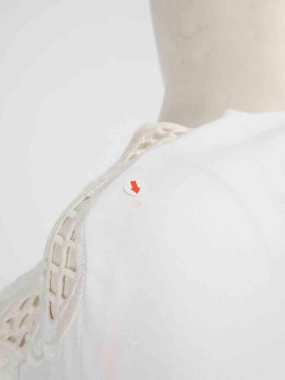 Stella McCartney White Lace Panel Top Size M In Excellent Condition For Sale In London, GB