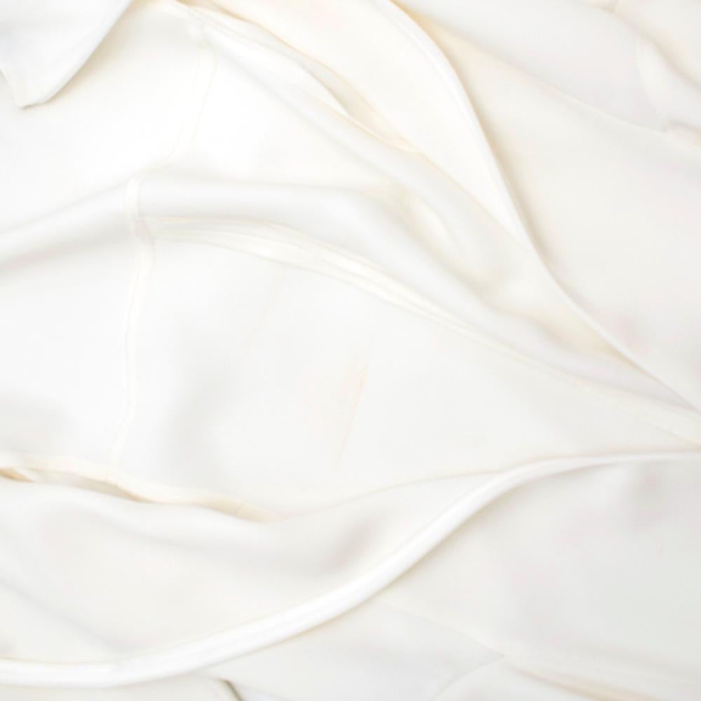 Gray Stella McCartney White Long sleeve Asymmetric Top 36 FR