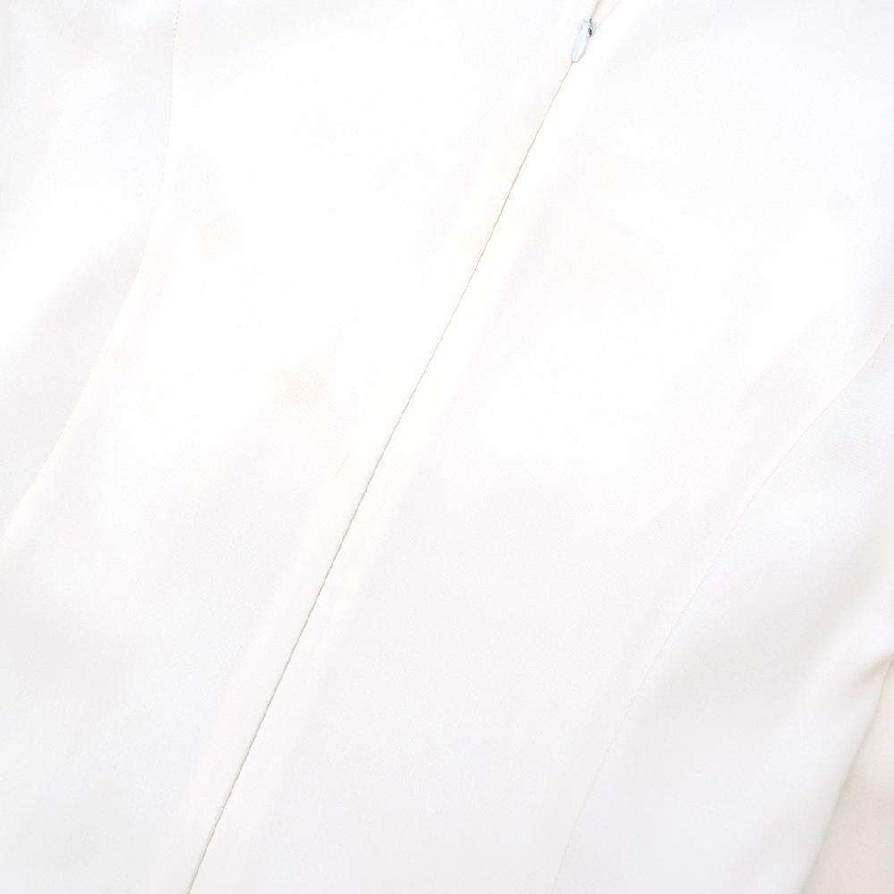 Stella McCartney White Long sleeve Asymmetric Top 36 FR 1