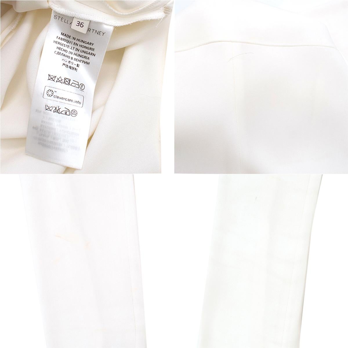 Stella McCartney White Long sleeve Asymmetric Top 36 FR 3