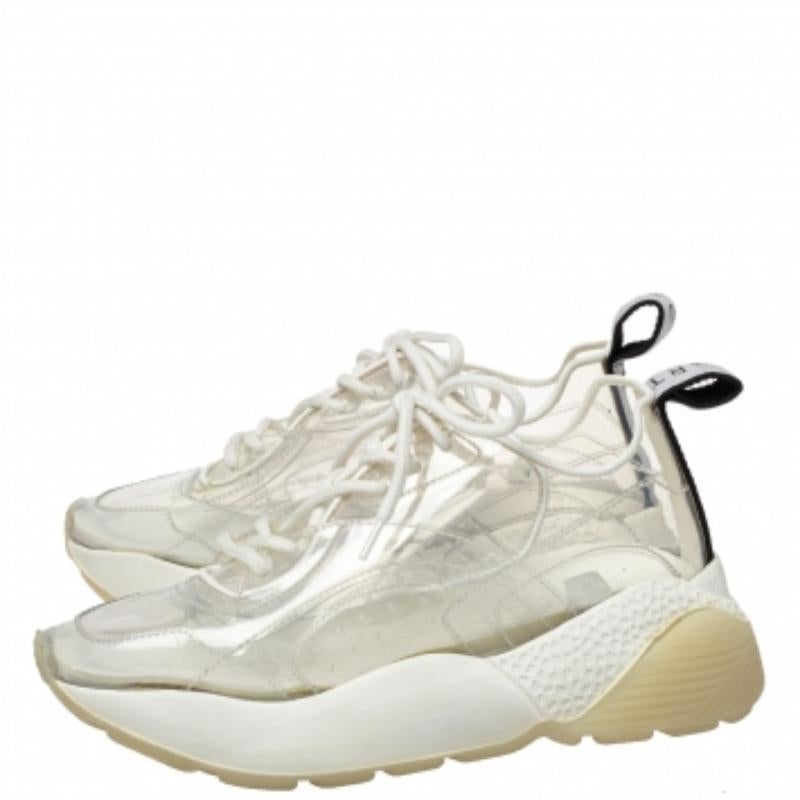 Stay in comfort with these sneakers from Stella McCartney. Crafted from PVC, this pair has textured soles along with lace-up closure on the uppers. Comfortable lining and tough rubber soles complete these Eclypse sneakers.