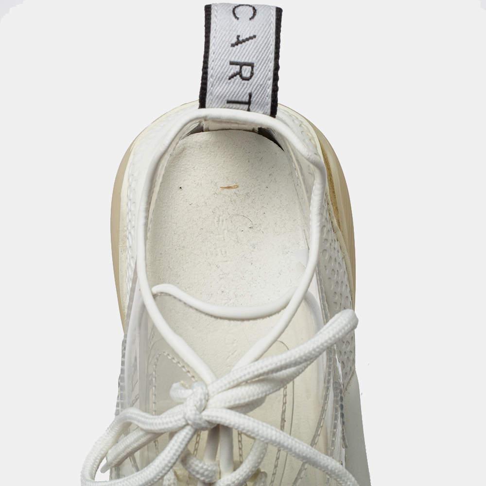 Stella McCartney White PVC Eclypse Sneakers Size 39 In Good Condition For Sale In Dubai, Al Qouz 2