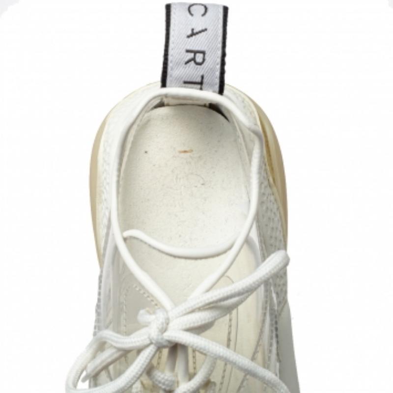 Stella McCartney White PVC Eclypse Sneakers Size 39 For Sale 2