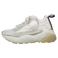 Stella McCartney - Baskets blanches en PVC éclaboussées, taille 39