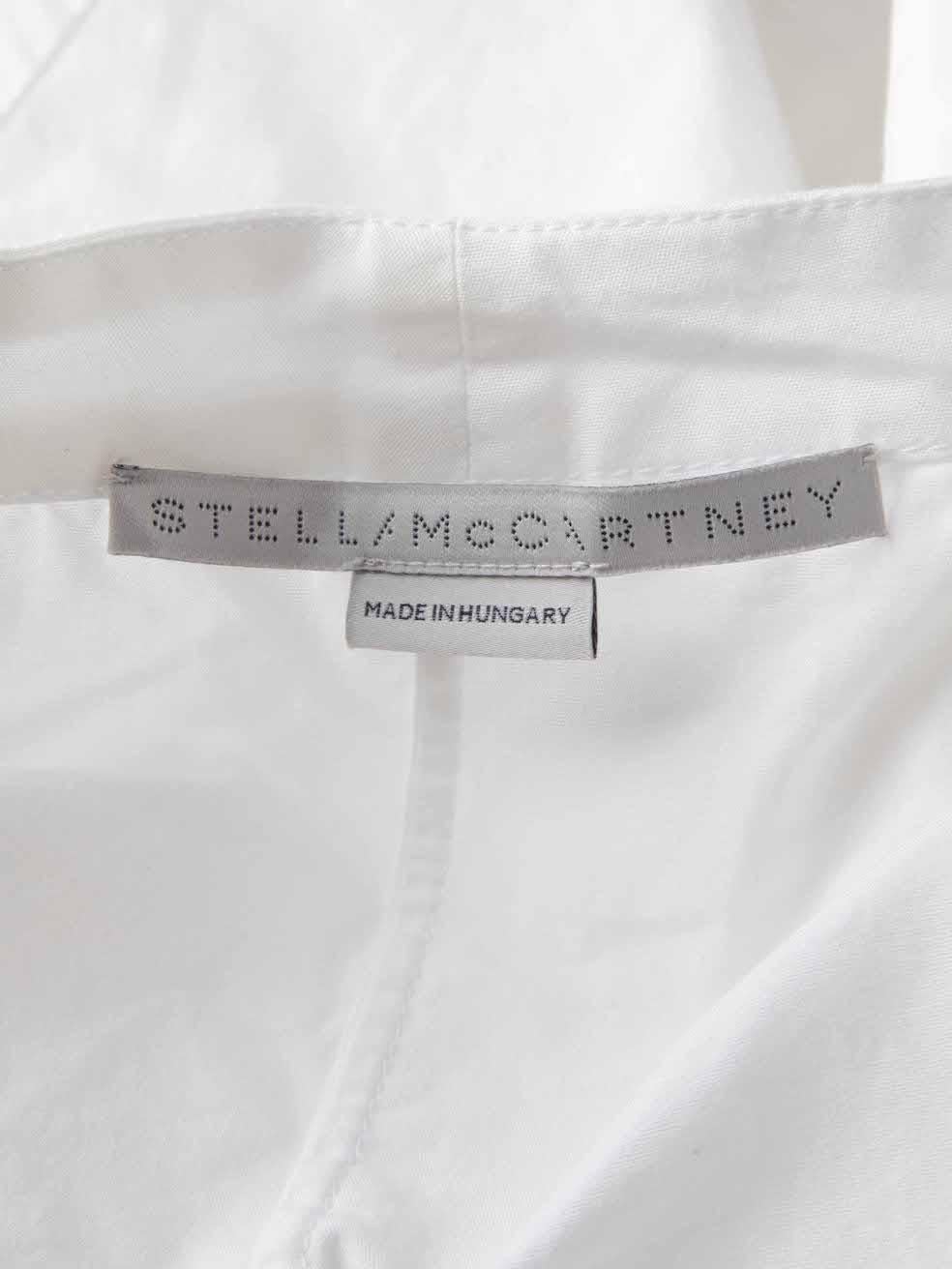 Stella McCartney White V-Neck Broderie Midi Dress Size S In Good Condition In London, GB