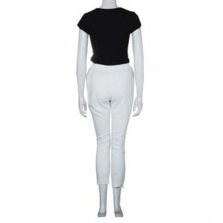 Stella McCartney Pantalones blancos con cremallera S en venta 2