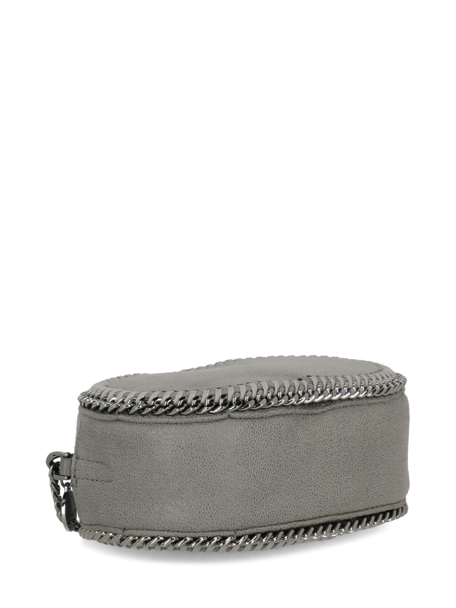 Stella Mccartney Woman Shoulder bag Falabella Grey Faux Leather In Excellent Condition For Sale In Milan, IT