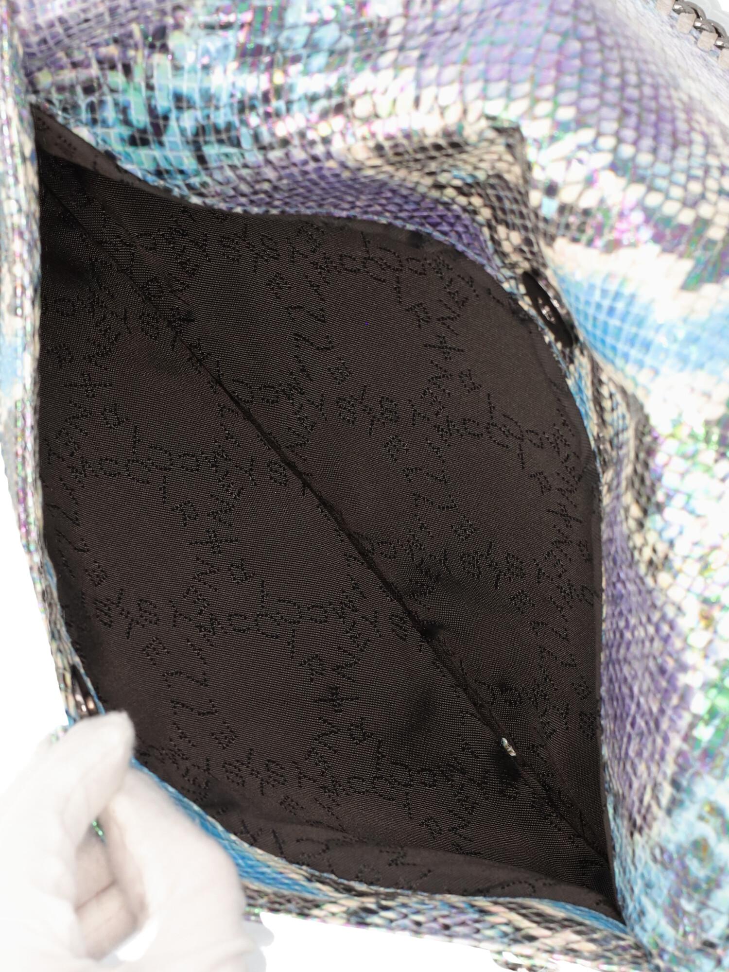 Stella Mccartney Women Handbags Falabella Blue, Purple Eco-Friendly Fabric  In Excellent Condition For Sale In Milan, IT