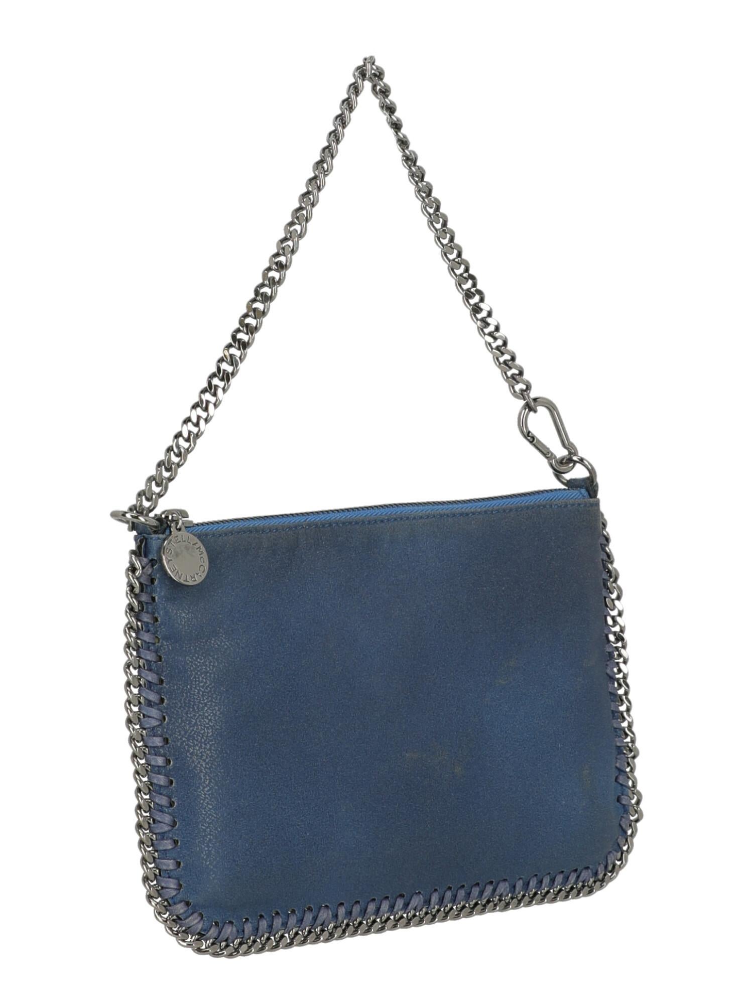 Stella Mccartney  Women   Shoulder bags Falabella Blue Faux Leather  In Good Condition For Sale In Milan, IT