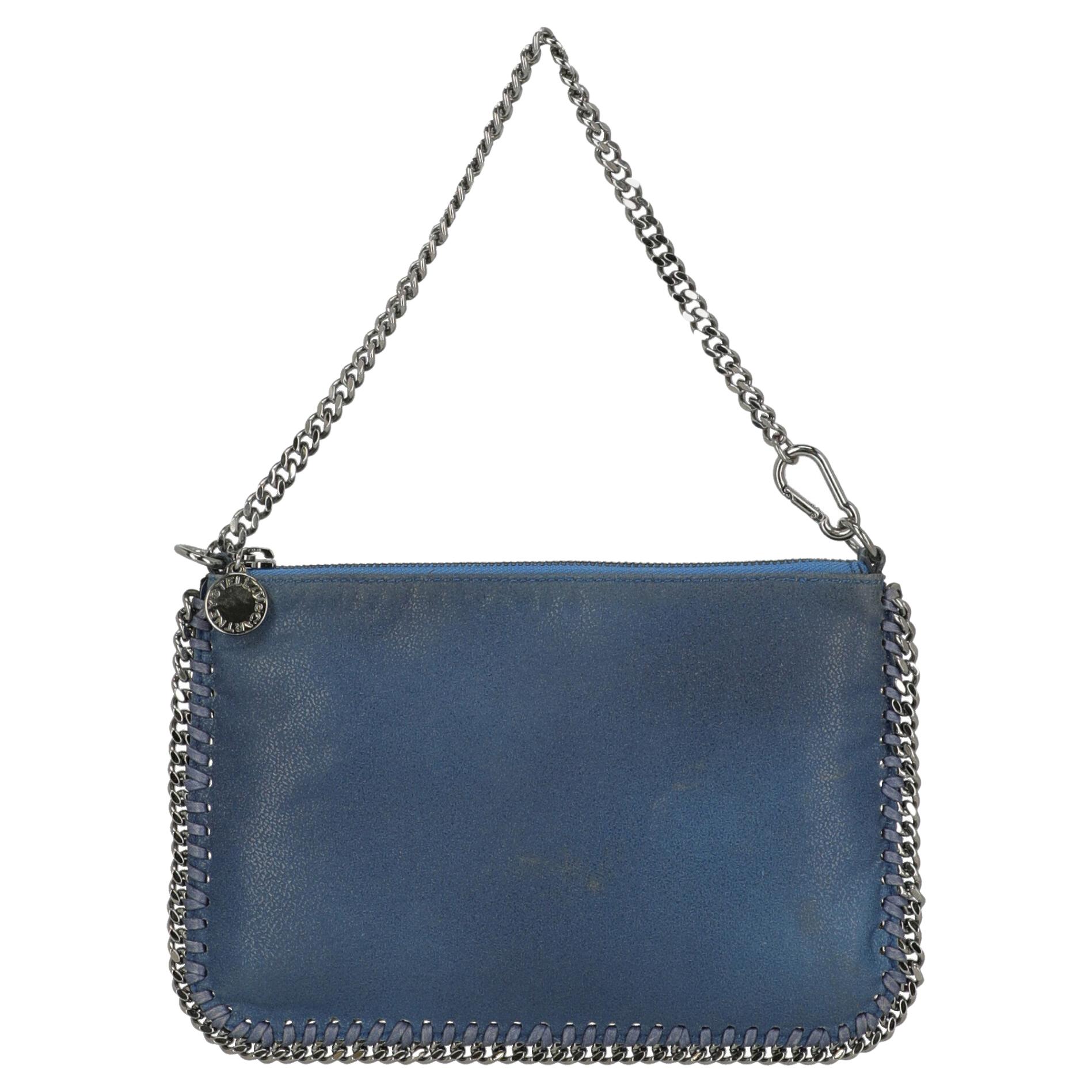 Stella Mccartney  Women   Shoulder bags Falabella Blue Faux Leather  For Sale