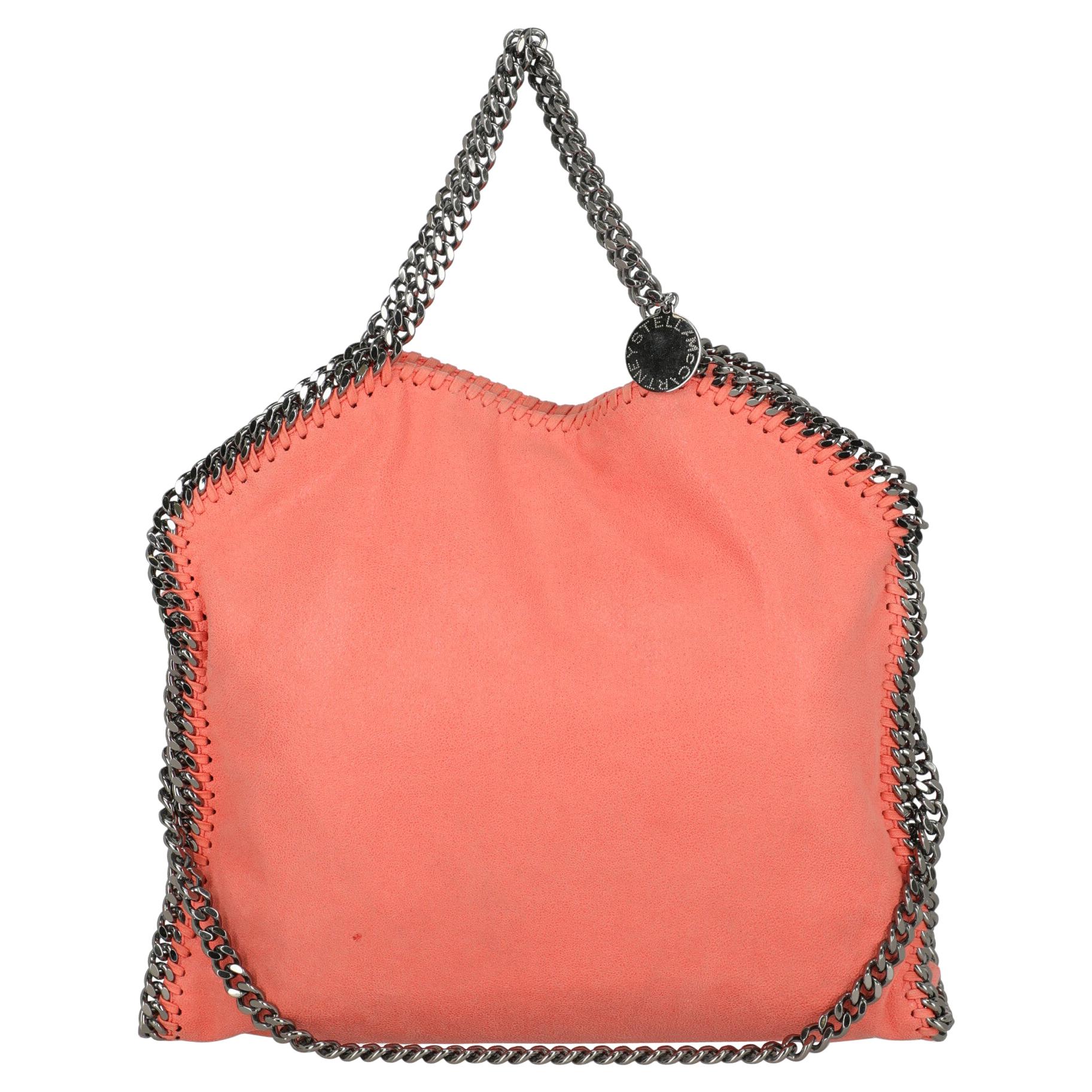 Stella Mccartney  Women   Shoulder bags  Falabella Orange Faux Leather  For Sale