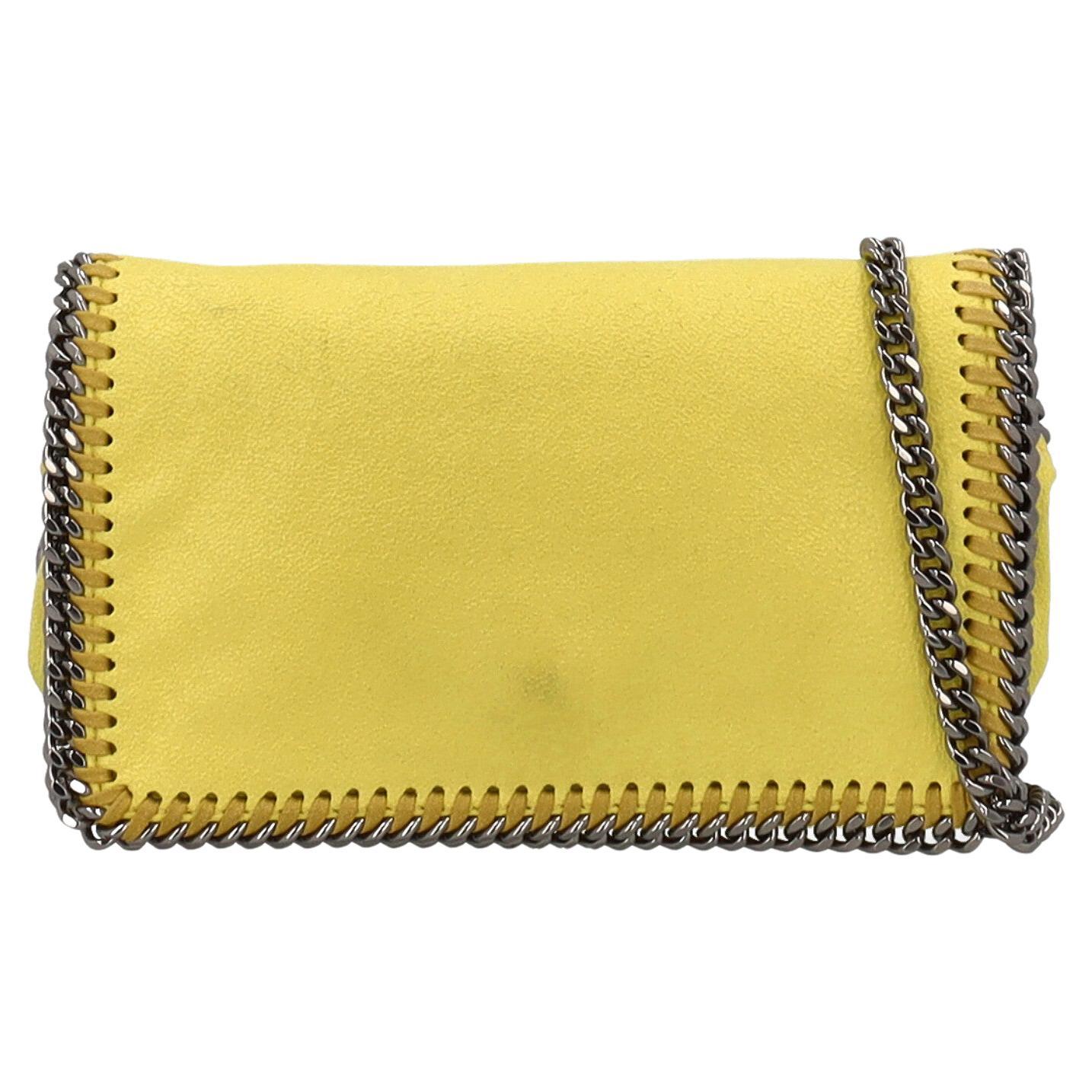 Stella Mccartney Women Shoulder bags Falabella Yellow Synthetic Fibers 