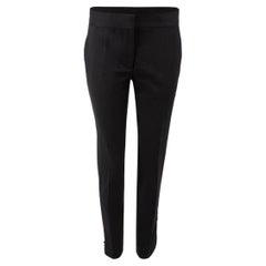 Stella McCartney Women's Black Slim Fit Trousers with Zip Details