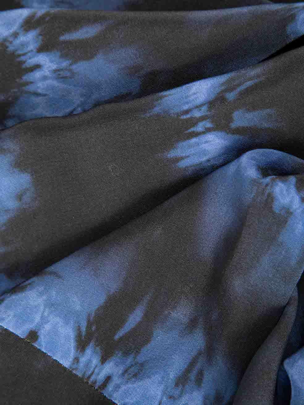 Stella McCartney Women's Blue Silk Tie Dye Print Dress For Sale 2
