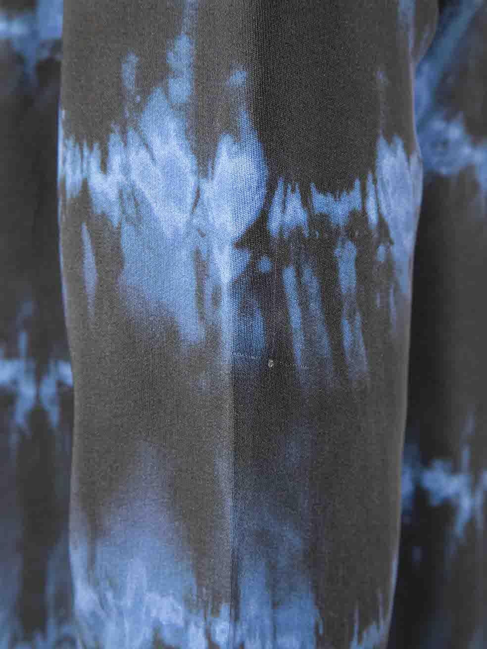 Stella McCartney Women's Blue Silk Tie Dye Print Dress For Sale 3