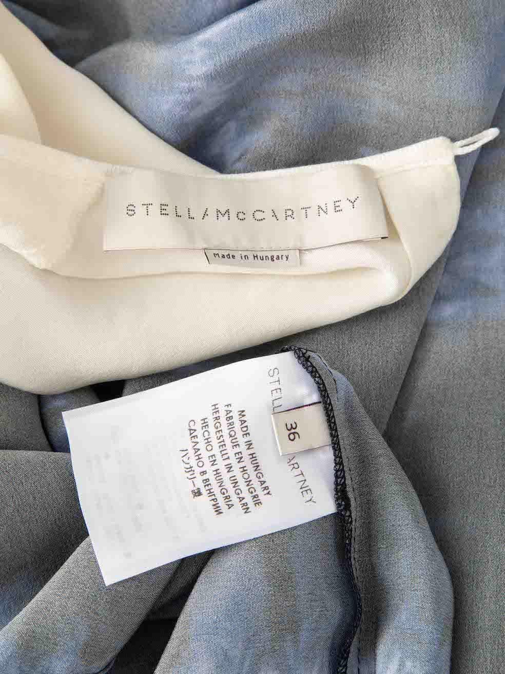 Stella McCartney Women's Blue Silk Tie Dye Print Dress For Sale 4