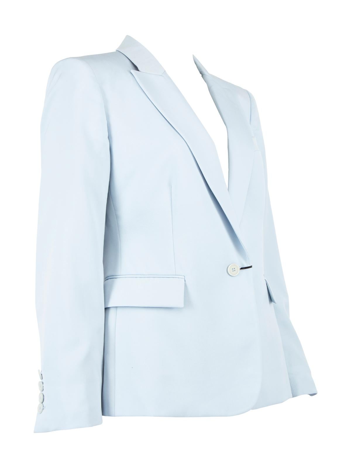 CONDITION is Never worn, with tags. No visible wear to blazer is evident on this new Stella McCartney designer resale item. Details Blue Wool Button fastening Long sleeves V neck Made in Hungary Composition 100% wool Care instructions: Professional