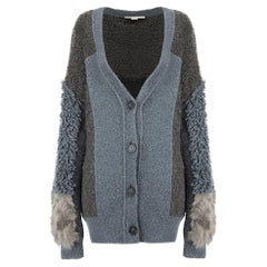 Stella McCartney Women's Livid Grey Oversized Chucky Cardigan
