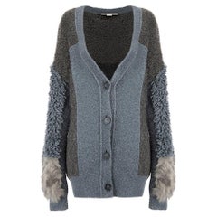 Stella McCartney Women's Livid Grey Oversized Chucky Cardigan