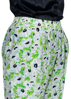 Stella McCartney Womens Multi Silk Floral Print Slim Trousers