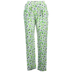 Stella McCartney Womens Multi Silk Floral Print Slim Trousers