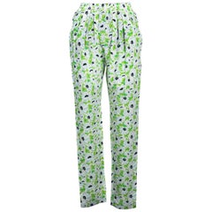 Stella McCartney Womens Multi Silk Floral Print Slim Trousers