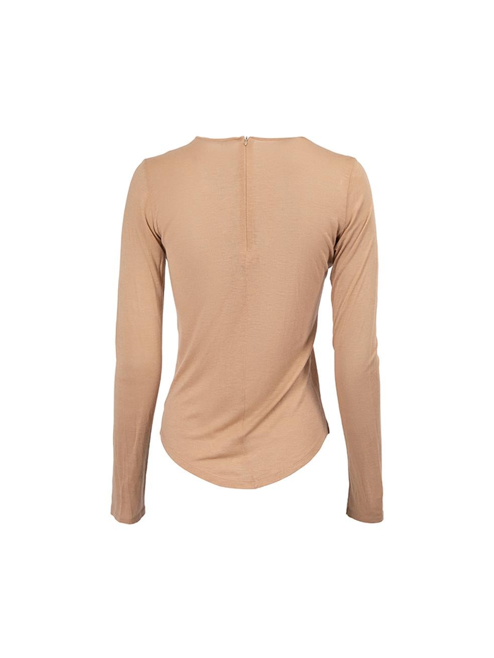 Stella McCartney Women's Nude Long Sleeves Top In Good Condition For Sale In London, GB