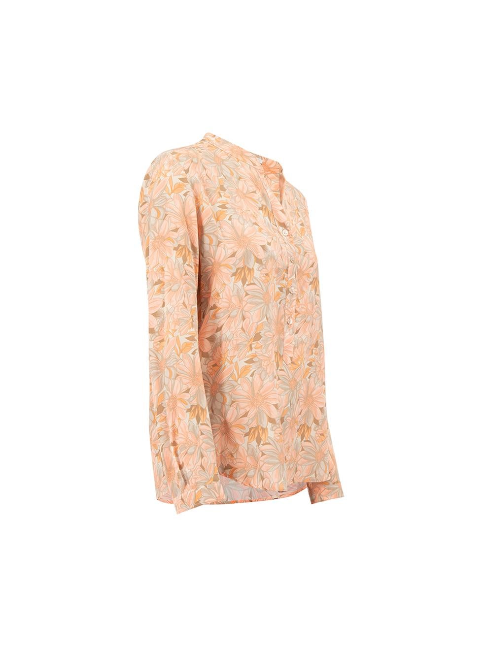 CONDITION is Never Worn. No visible wear to blouse is evident on this used Stella McCartney designer resale item. Details Pink Silk Long sleeve blouse Floral pattern Button up closure Made in Hungary Composition 100% Silk Care instructions: