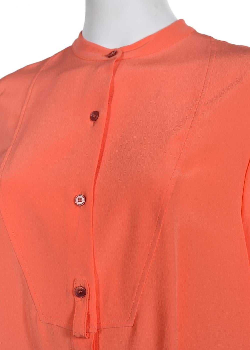 silk button blouse