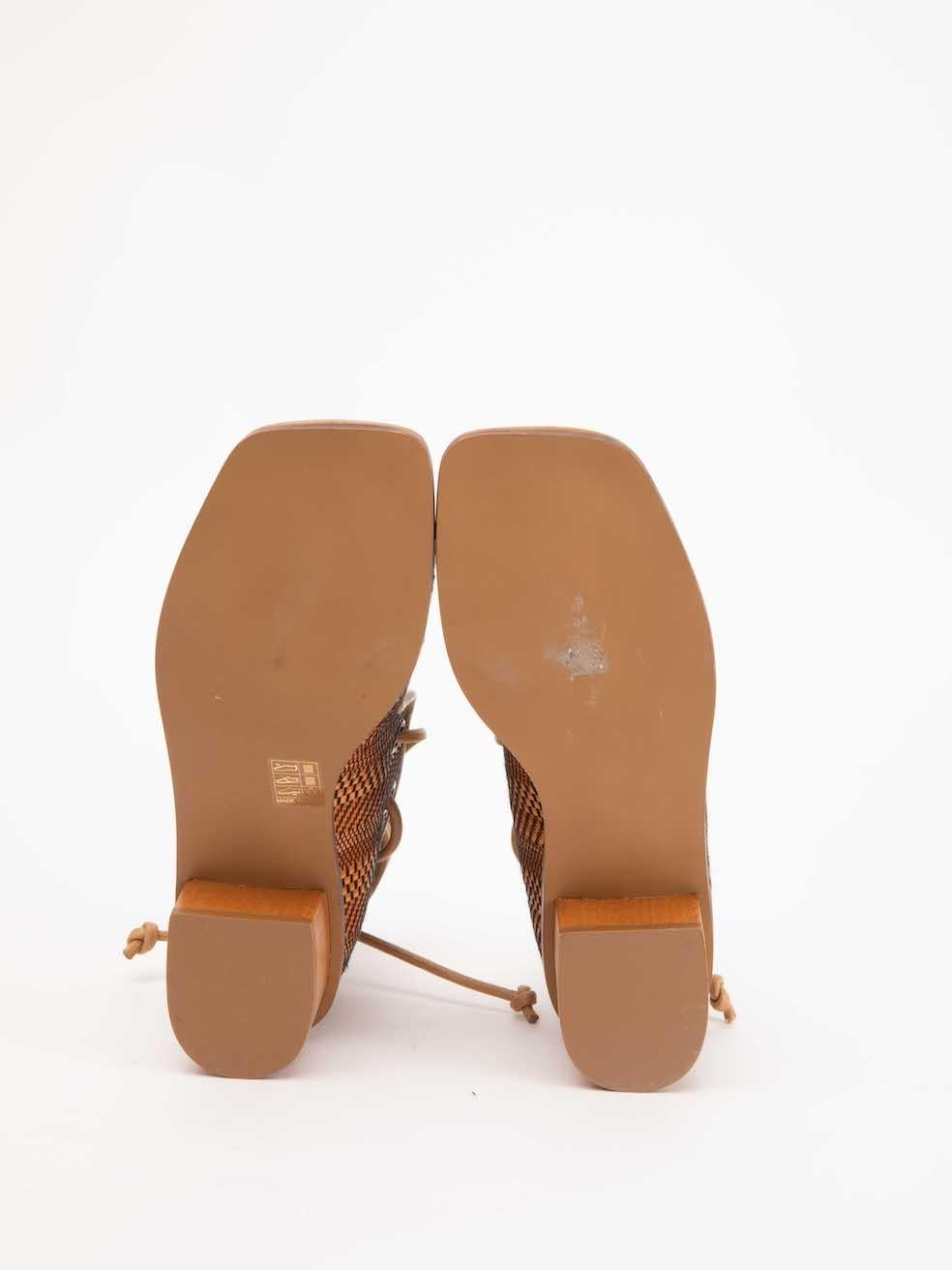 Stella McCartney Women's Tan Lace Up Maia Sandals 1