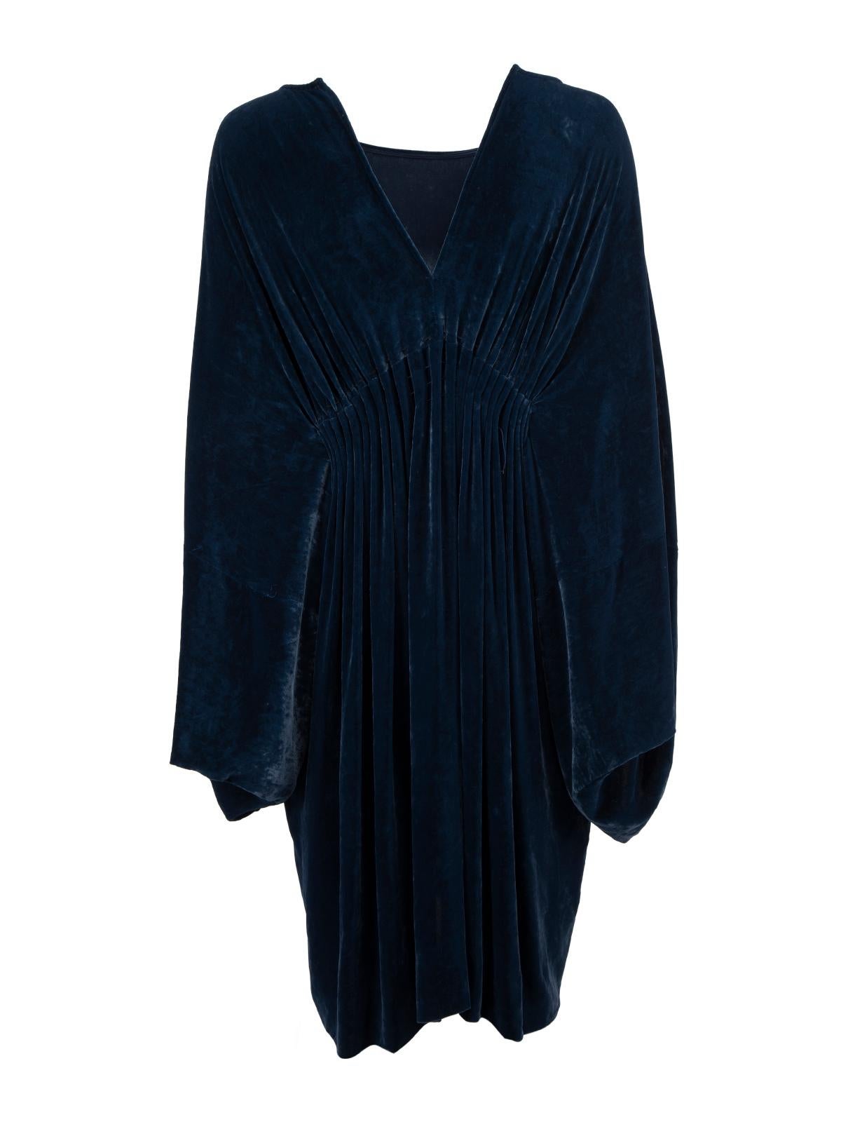 Stella McCartney Women's Velvet Open Back Cape Dress In Excellent Condition For Sale In London, GB