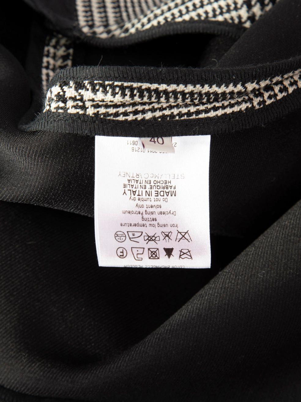 Stella McCartney Wool Houndstooth Coat Size S 2