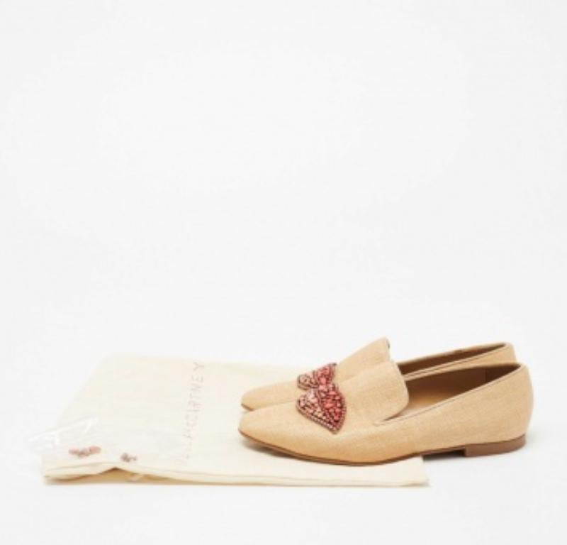 Stella McCartney Woven Raffia Embellishment Tatami Smoking Slippers Size 35 For Sale 4