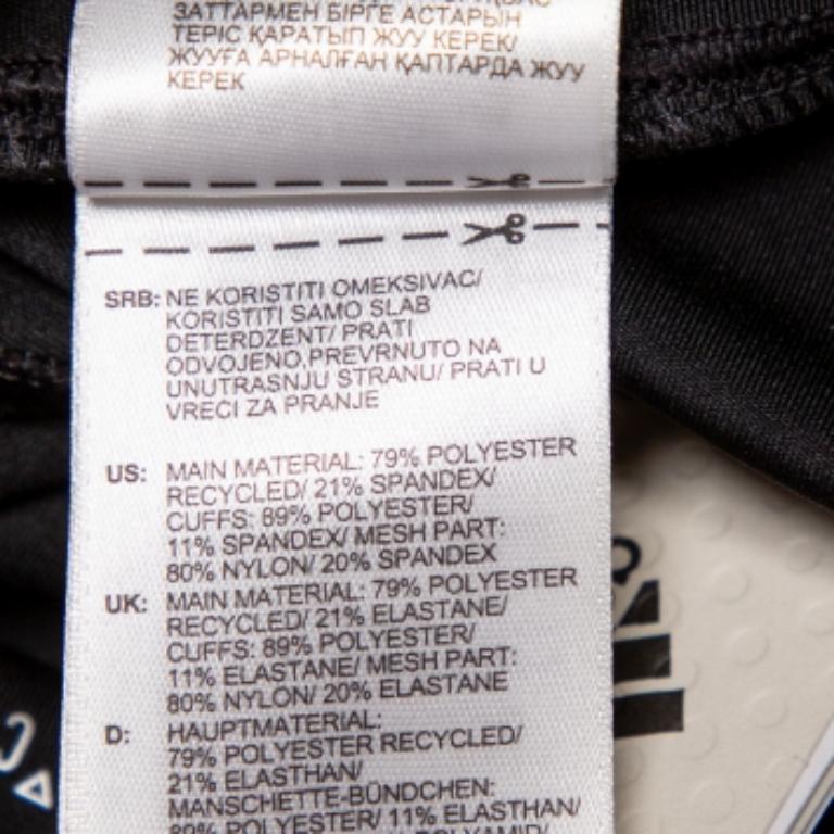 Stella McCartney x Adidas Black/Pink Perforated Knit Leggings L For Sale 1