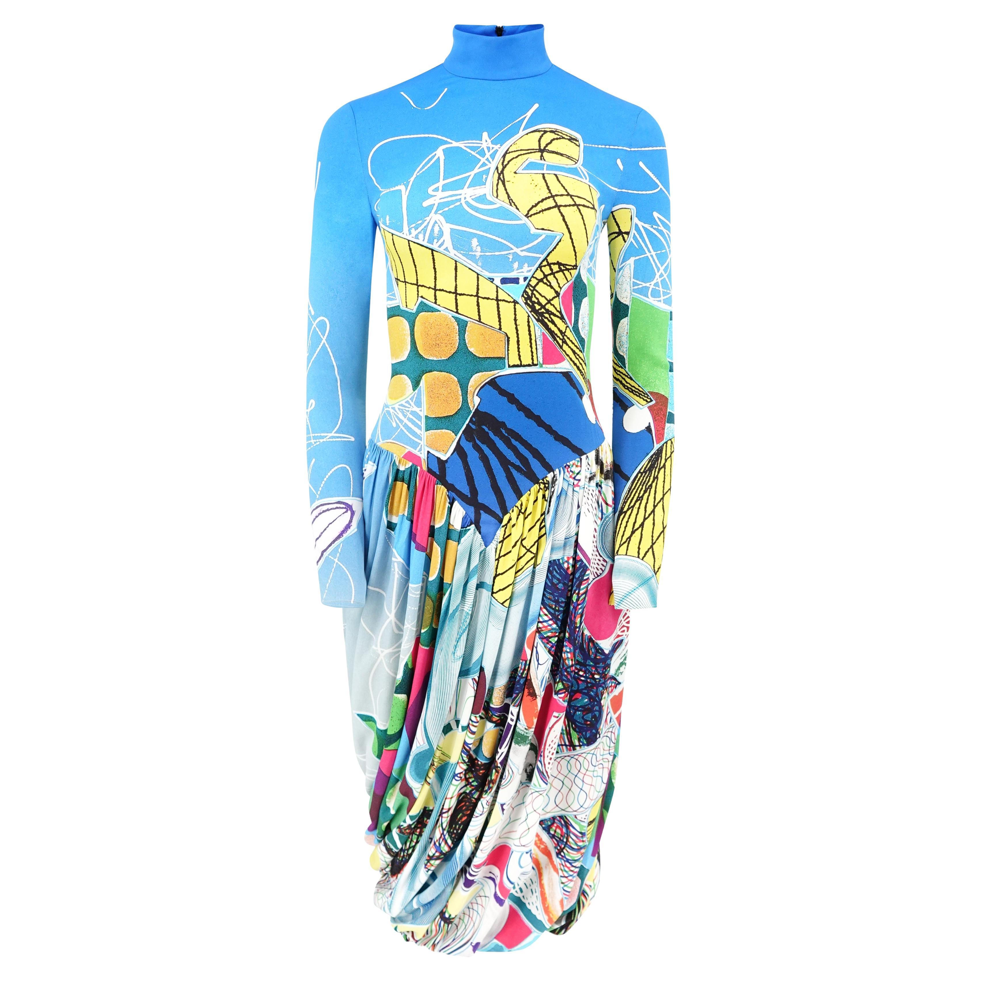 Stella McCartney x Frank Stella Fall 2022 Runway Abstract Art Print Dress IT 36