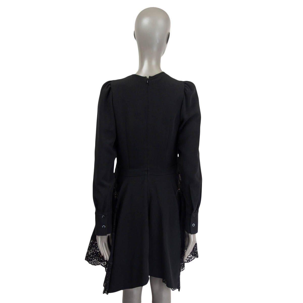 Black STELLA MCCARTNEY x NET SUSTAIN CELESTE black viscose LACE CADY MINI Dress 42 M For Sale