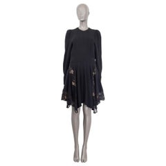 STELLA MCCARTNEY x NET SUSTAIN CELESTE Mini robe noire en viscose cédée en dentelle 42 M